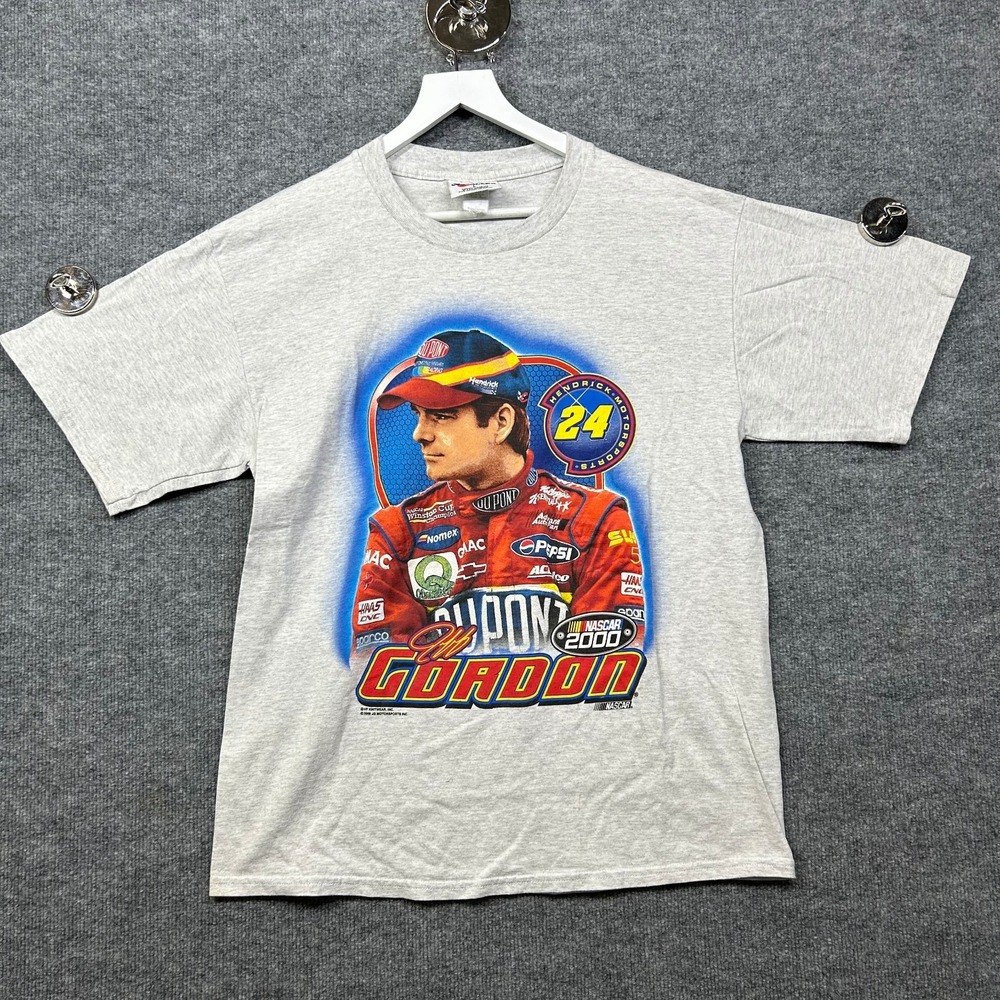 Chase Jeff Gordon #24 T-Shirt Mens Large Gray Good Graphic 2000 NASCAR Tee